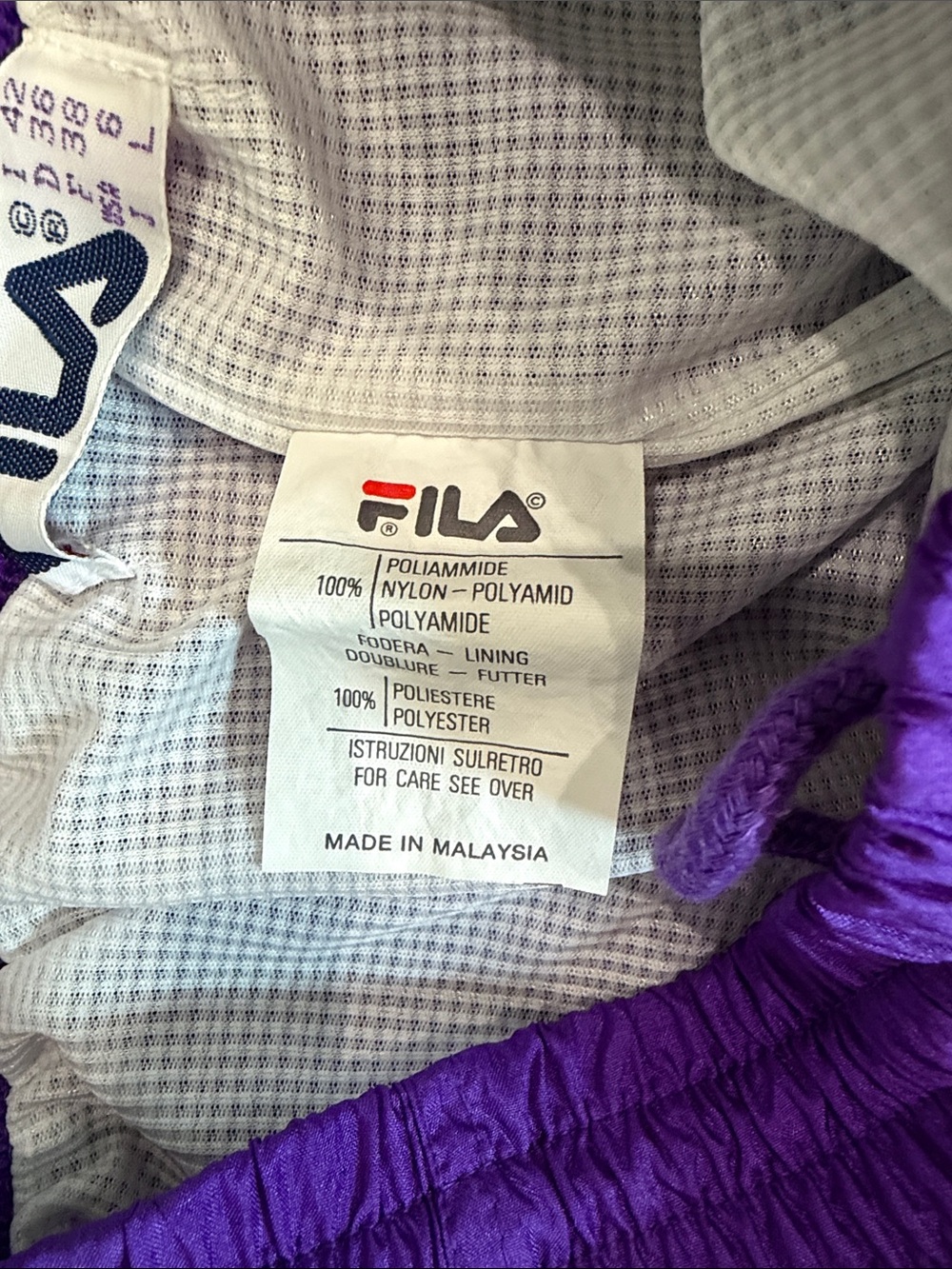 Vintage 80s Fila Vibrant Purple Track Pants with Pink Logo - Picture 3 of 10